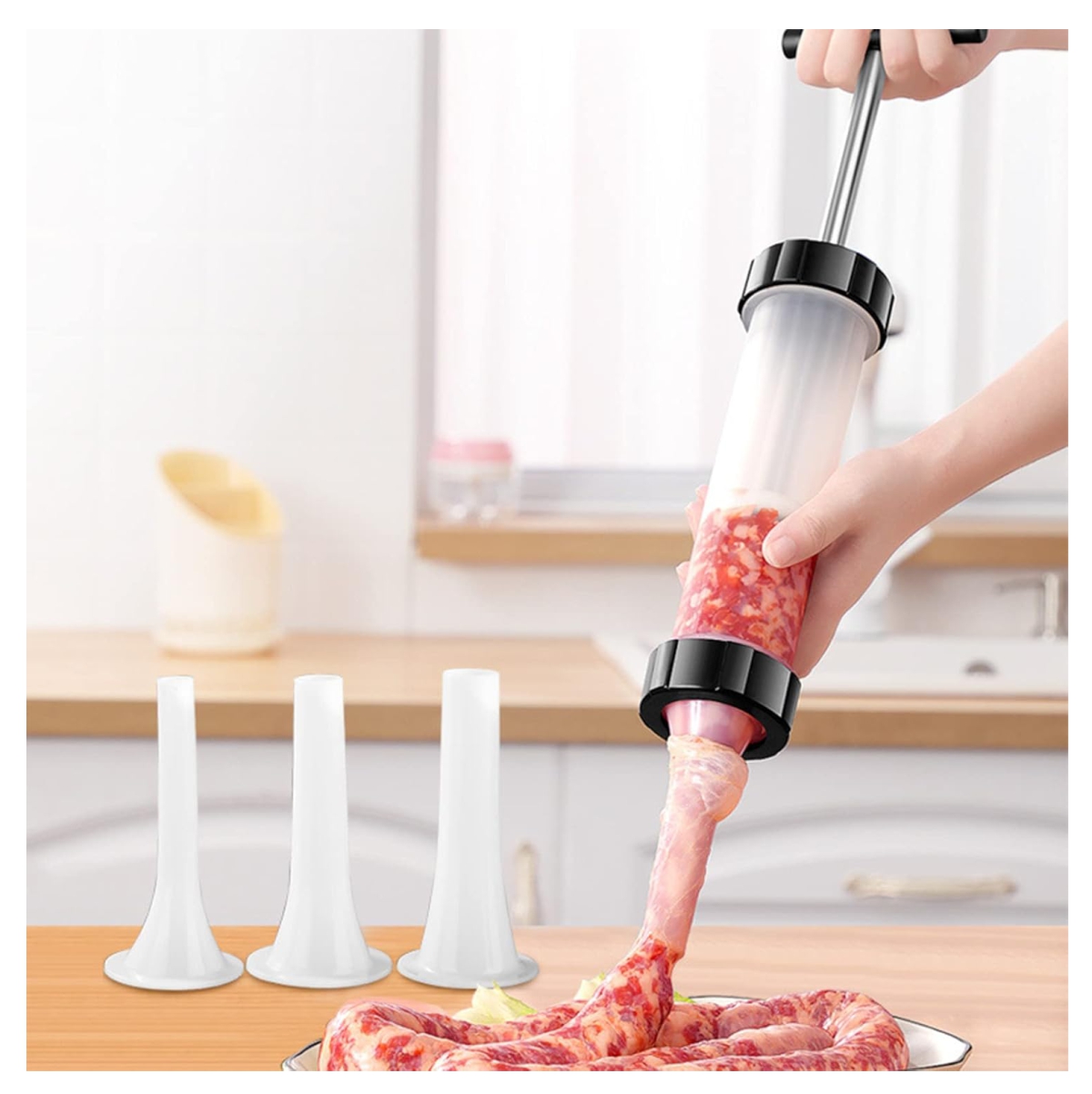 Miniatura 4 de Embutidor domestico de Salchichas 3tubos